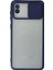 Samsung Galaxy A02 Kılıf Palm Buzlu Kamera Sürgülü Silikon - Lacivert - NX1661-7539 1