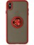 iPhone x Kılıf Montreal Yüzüklü Silikon Kapak - Kırmızı - NX1990-1064 1