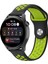 Watch 20MM Spor Delikli Kordon - Siyah-Yeşil - NX3176-8067 1