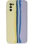 Samsung Galaxy A03S Kılıf Ebruli Lansman Silikon - Sarı-Lila - NX3569-2549 1
