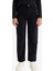 Kız Çocuk Straight Fit Geniş Bol Paça Cepli Pamuklu Okul Pantolonu C9471A825AU 5