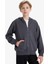 Erkek Çocuk Kapüşonlu Basic Düz Okul Fermuarlı Sweatshirt X7382A625WN 1