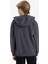 Erkek Çocuk Kapüşonlu Basic Düz Okul Fermuarlı Sweatshirt X7382A625WN 6