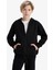 Erkek Çocuk Kapüşonlu Basic Düz Okul Fermuarlı Sweatshirt X7382A625WN 4