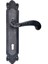 Antika Tarz Dekoratif Pirinç Sultan Yale Kapı Kolu - 270X54MM, Oksit 1