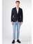 Lacivert Mono Yaka Slim Fit Erkek Ceket 6