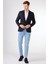 Lacivert Mono Yaka Slim Fit Erkek Ceket 9