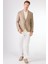 Bej Mono Yaka Slim Fit Erkek Ceket 1