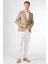 Bej Mono Yaka Slim Fit Erkek Ceket 2