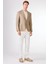 Bej Mono Yaka Slim Fit Erkek Ceket 3