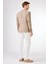 Bej Mono Yaka Slim Fit Erkek Ceket 4