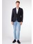 Lacivert Mono Yaka Slim Fit Erkek Ceket 2
