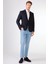 Lacivert Mono Yaka Slim Fit Erkek Ceket 3