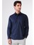 Lacivert Erkek Slim Fit Klasik Yaka Uzun Kol Gömlek 1
