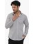 Slim Fit Düğmeli Yaka Kahve Erkek Gömlek DU1234013021 3