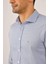 Koyu Mavi Erkek Slim Fit Yarım İtalyan Yaka Uzun Kol Gömlek 5