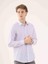Lila Erkek Slim Fit Brent Yaka Uzun Kol Gömlek 4