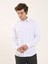 Beyaz Erkek Slim Fit Düz Klasik Yaka Uzun Kol Gömlek 2