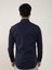 Lacivert Erkek Slim Fit Düz Klasik Yaka Uzun Kol Gömlek 5