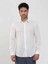 Beyaz Erkek Slim Fit Düz Klasik Yaka Uzun Kol Gömlek 2