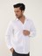 Regular Fit Düz Yaka Düz Beyaz Erkek Gömlek DU1999011036 1