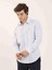 Beyaz Erkek Slim Fit Çizgili Brent Yaka Uzun Kol Gömlek 3