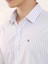 Beyaz Erkek Slim Fit Çizgili Brent Yaka Uzun Kol Gömlek 5