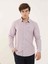 Bordo Erkek Slim Fit Çizgili Brent Yaka Uzun Kol Gömlek 3