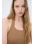 Halter Yaka Triko Elbise Camel 12445178000 3