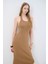 Halter Yaka Triko Elbise Camel 12445178000 4