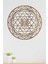 Kahverengi Ahşap Yaşam Çiçeği Sri Yantra Dekoratif Tablo 3
