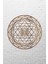 Kahverengi Ahşap Yaşam Çiçeği Sri Yantra Dekoratif Tablo 6