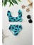 Karetta Karetta Baskılı Kız Çocuk mayo bikini - Turkuaz 1