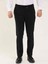 Siyah Erkek Slim Fit Çizgili Klasik Pantolon 1