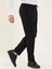 Siyah Erkek Slim Fit Çizgili Klasik Pantolon 2