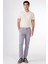 Gri Yan Cepli Düz Regular Fit Erkek Pantolon 1