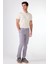 Gri Yan Cepli Düz Regular Fit Erkek Pantolon 3
