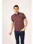 Bordo Erkek Regular Fit Desenli Polo Yaka T-shirt - 70026 1