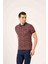 Bordo Erkek Regular Fit Desenli Polo Yaka T-shirt - 70026 2