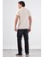Ekru Polo Yaka Pamuklu Düz Renk Slim Fit Erkek T-shirt 4