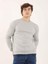 Gri Melanj Erkek Regular Fit Bisiklet Yaka Sweatshirt 3