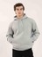 Gri Melanj Erkek Regular Fit Kapüşonlu Sweatshirt 2