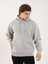 Gri Melanj Erkek Regular Fit Kapüşonlu Sweatshirt 3