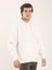 Ekru Erkek Regular Fit Kapüşonlu Sweatshirt 4