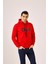 Kırmızı Erkek Regular Fit Kapüşonlu Sweatshirt 3