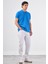 Saks Polo Yaka Pamuklu Düz Renk Slim Fit Erkek T-shirt 2
