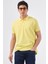 Sarı Polo Yaka Pamuklu Düz Renk Slim Fit Erkek T-shirt 5