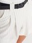 72147 Normal Bel Pili Detaylı Şort-Beyaz 3