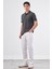 Antrasit Polo Yaka Pamuklu Düz Renk Slim Fit Erkek T-shirt 2
