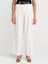 72149 Kemerli Çift Pilili Pantolon-Beyaz 4